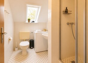Shower, hair dryer