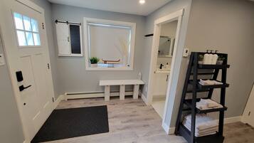 Towels, soap, shampoo, toilet paper