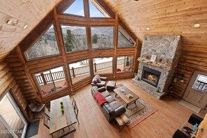 TV, fireplace - Aspen - Modern Log Cabin (Summit County)