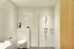 Dutxa, assecador de cabells, tovalloles i paper higiènic