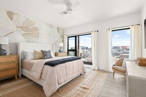 4 bedrooms, desk, iron/ironing board, travel cot