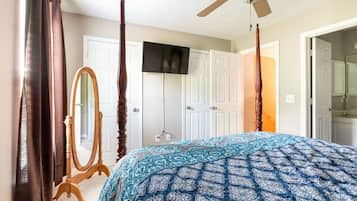 2 makuuhuonetta, silitysrauta/-lauta, vauvan matkasänky, ilmainen Wi-Fi