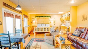 Cabaña, varias camas, hidromasaje | Interior