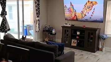 TV connectée, cheminée, chaßne hi-fi