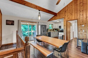 Cabin, Multiple Beds, Hot Tub, Mountain View | Private kitchen | Fridge, microwave, oven, stovetop - Just Poolin' Around (Pigeon Forge)