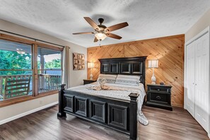 Cabin, Multiple Beds, Hot Tub, Mountain View | Private kitchen | Fridge, microwave, oven, stovetop - Just Poolin' Around (Pigeon Forge)