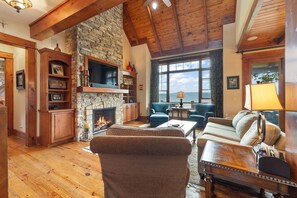 تلفزيون، مدفأة، كُتُب