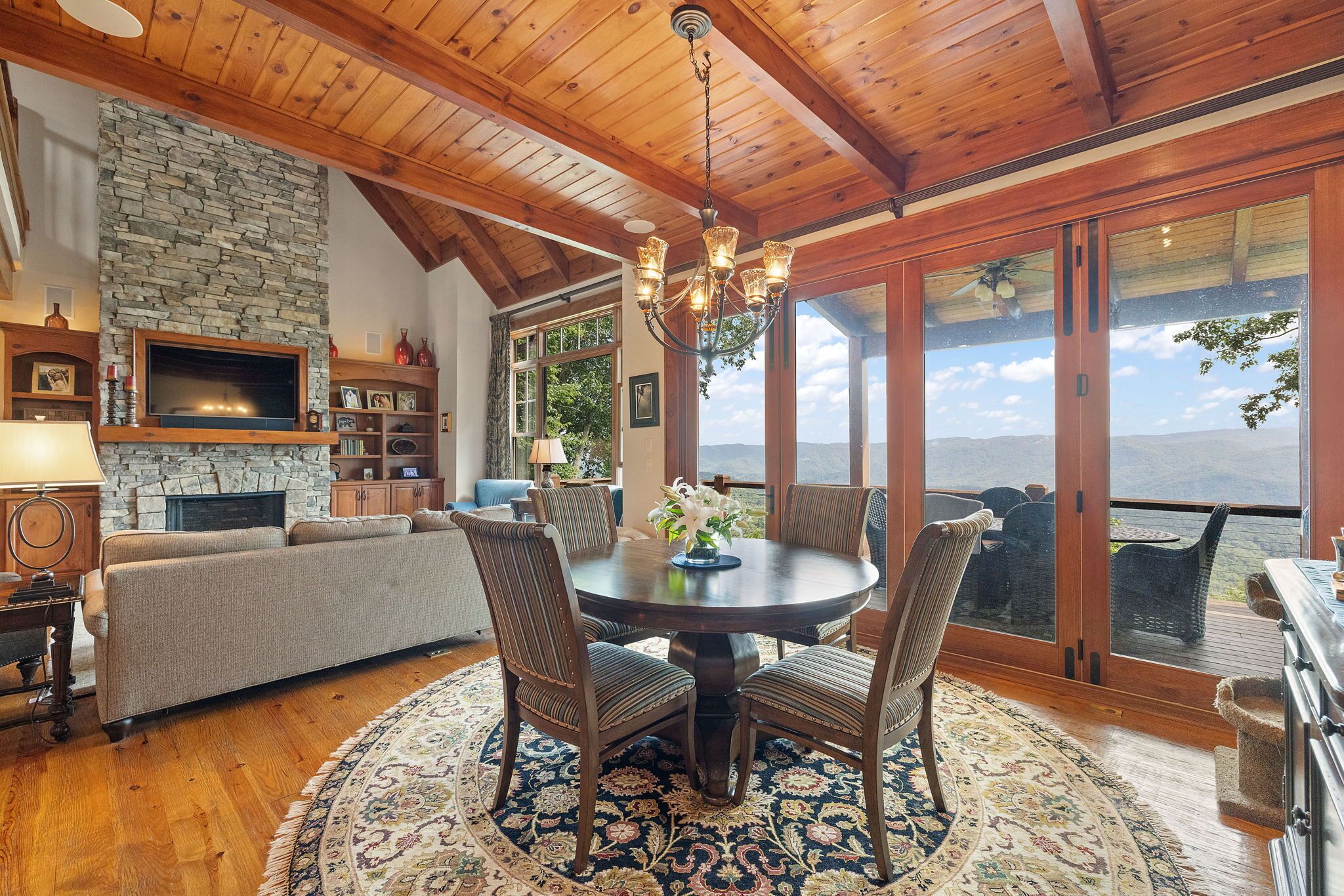 تلفزيون، مدفأة، كُتُب