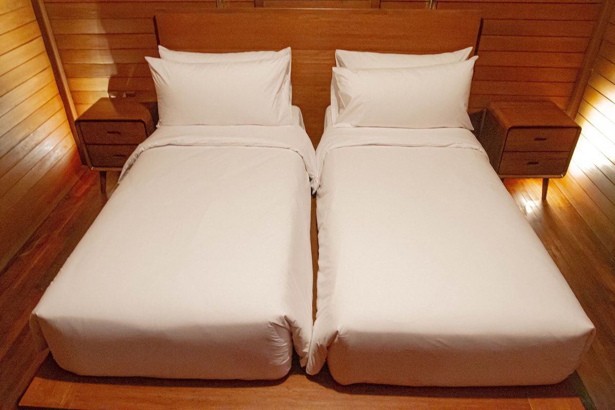 Habitación Deluxe con 2 camas individuales | Minibar, escritorio, tabla de planchar con plancha y wifi gratis