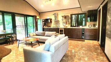 Smart TV, DVD player, books