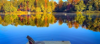 Rustic Lakefront Oasis - Hot Tub, Game Room, Kayaks/Canoes, and Fishing Rods