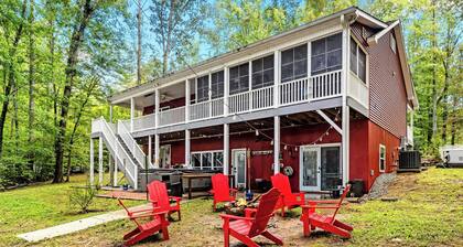 Rustic Lakefront Oasis - Hot Tub, Game Room, Kayaks/Canoes, and Fishing Rods