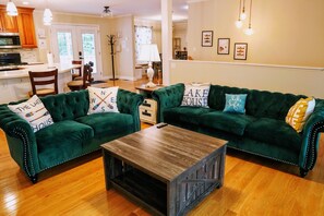 Smart TV, foosball, books