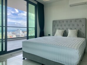 奢華公寓客房, 海景 | 免費無線上網、床單