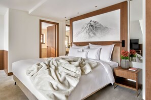 La Margna 2-Bedroom Suite | Frette Italian sheets, premium bedding, down duvets, free minibar - Hotel GRACE LA MARGNA ST MORITZ (St. Moritz)