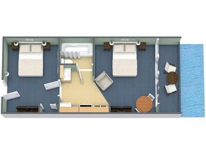 Floor plan - Sun, Sand and Views: Jr. Cabana Suite 1st Floor (Myrtle Beach)