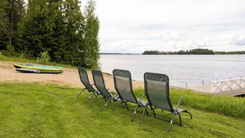 Yksityinen ranta, kajakkimelontamahdollisuus, soutumahdollisuus