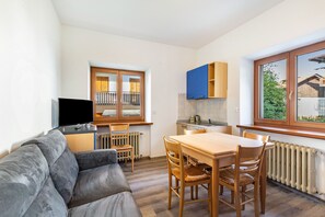 Living area - Apartment 'Casa Da Rin Emma' with Mountain View, Private Garden and Wi-Fi (Auronzo di Cadore)