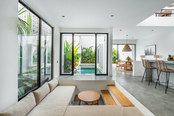 Living area - Private Modern 2-Bedroom Villa Minutes Away from Canggu's Hotspots! (Bali)