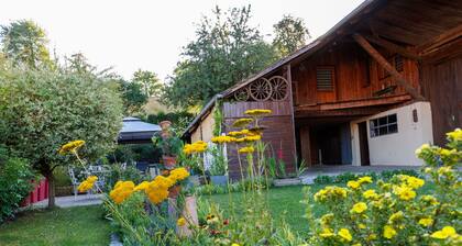 Gßte alsacien rénové avec jardin prÚs de la Suisse et de l'Allemagne, idéal pour familles et amis
