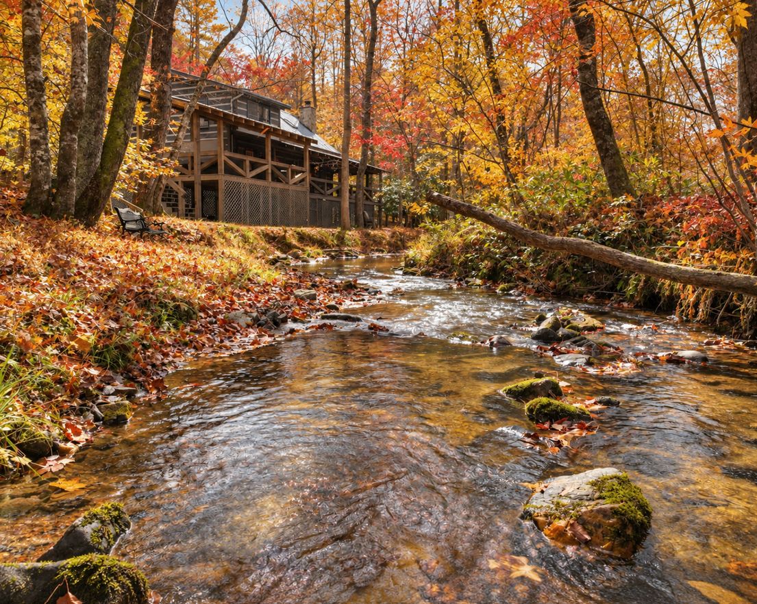 Enjoy the best of the outdoors with hiking, fishing, horseback riding, and a peaceful creek just a few yards from the cabin
