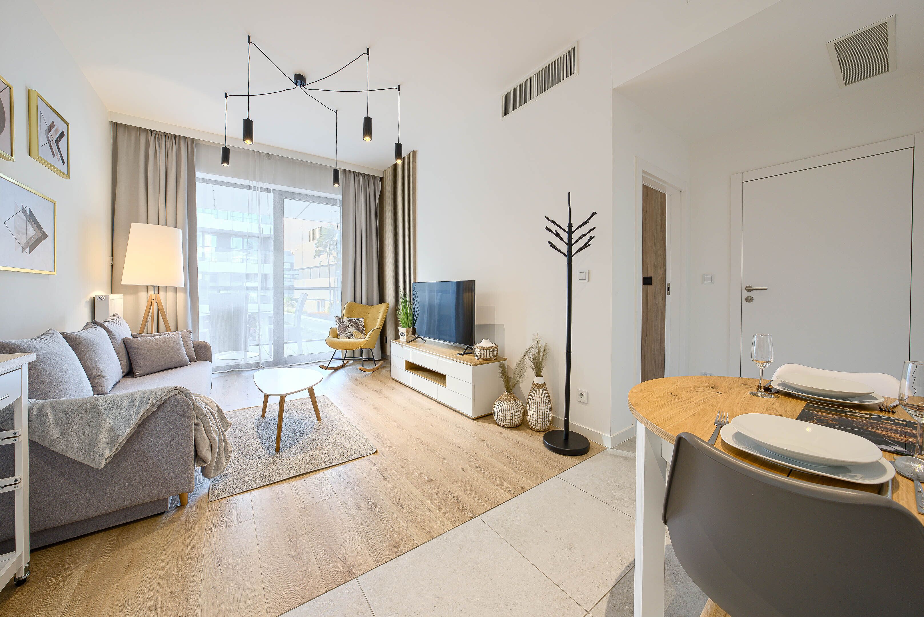 Apartment (9 B) | Living area | Flat-screen TV