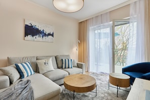 Apartamento luxo | 1 quarto, ferros/tábuas de passar roupa, Wi-Fi de cortesia
