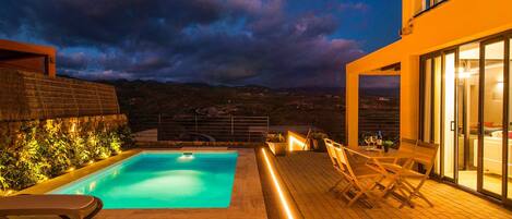 A heated pool