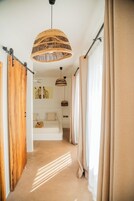 Deluxe Double Room, Ocean View | In-room safe, laptop workspace, blackout drapes, free WiFi