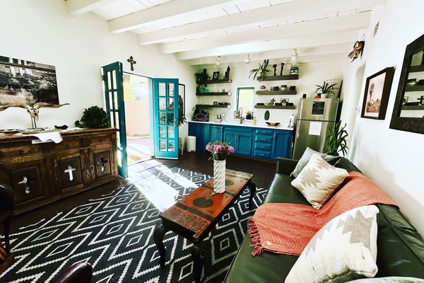 Light filled living/kitchen area. Opens to private patio