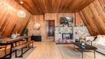 TV, fireplace, stereo