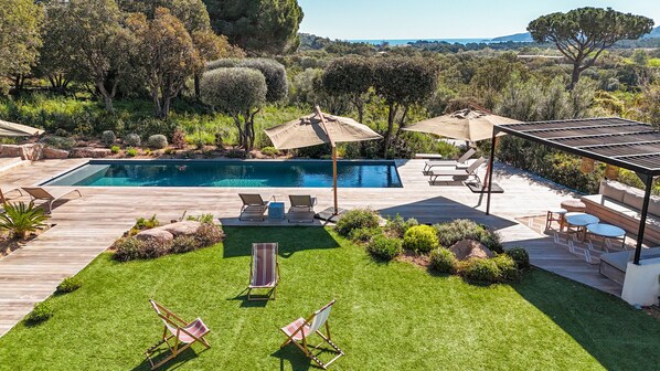 A heated pool