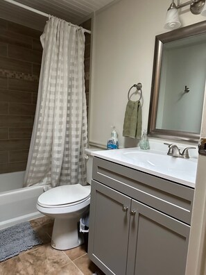 Towels, soap, toilet paper