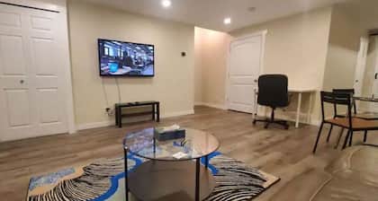 Two bedroom basement suit, street parking.