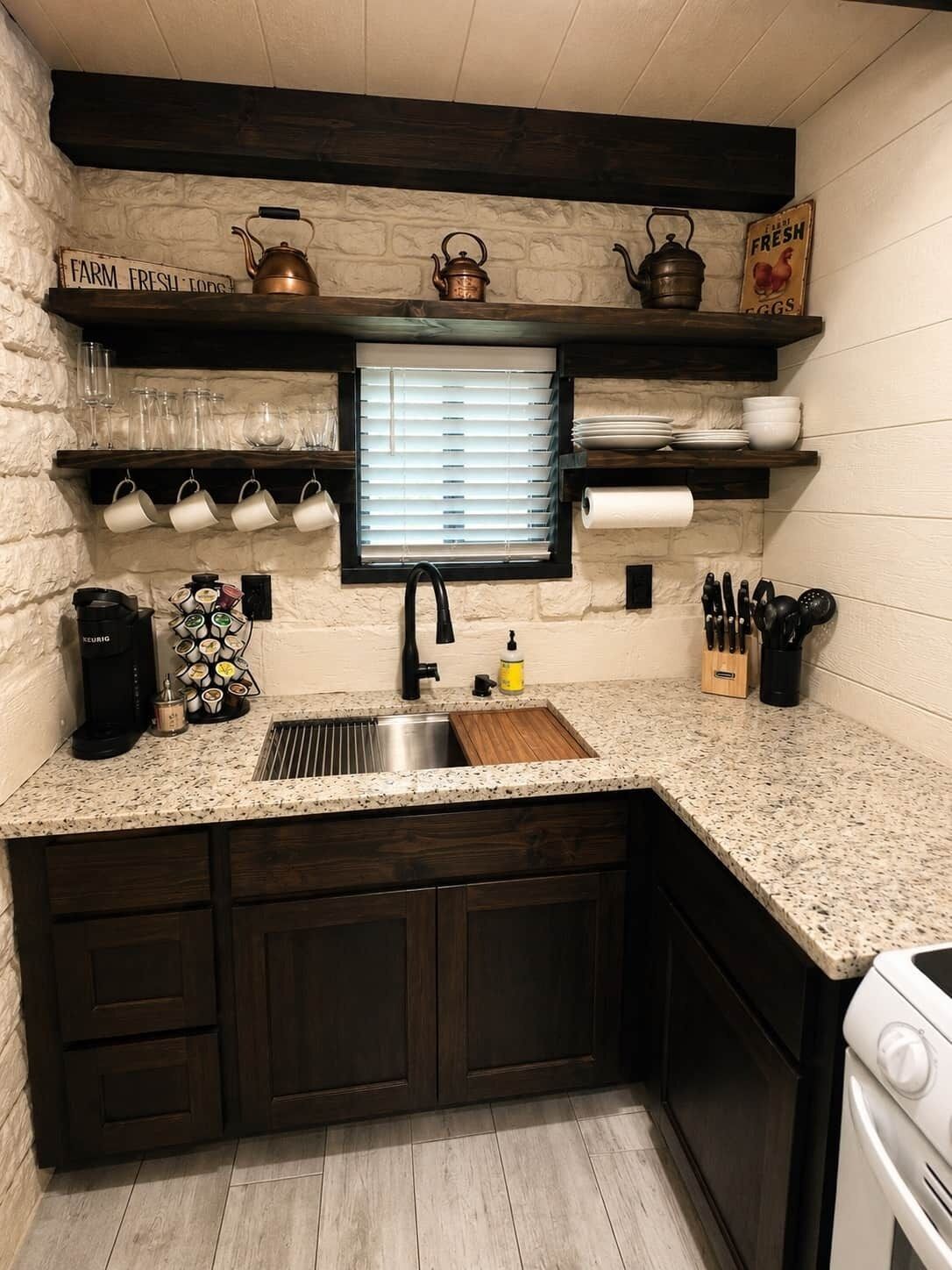 Coffee/tea maker, microwave, oven, stovetop