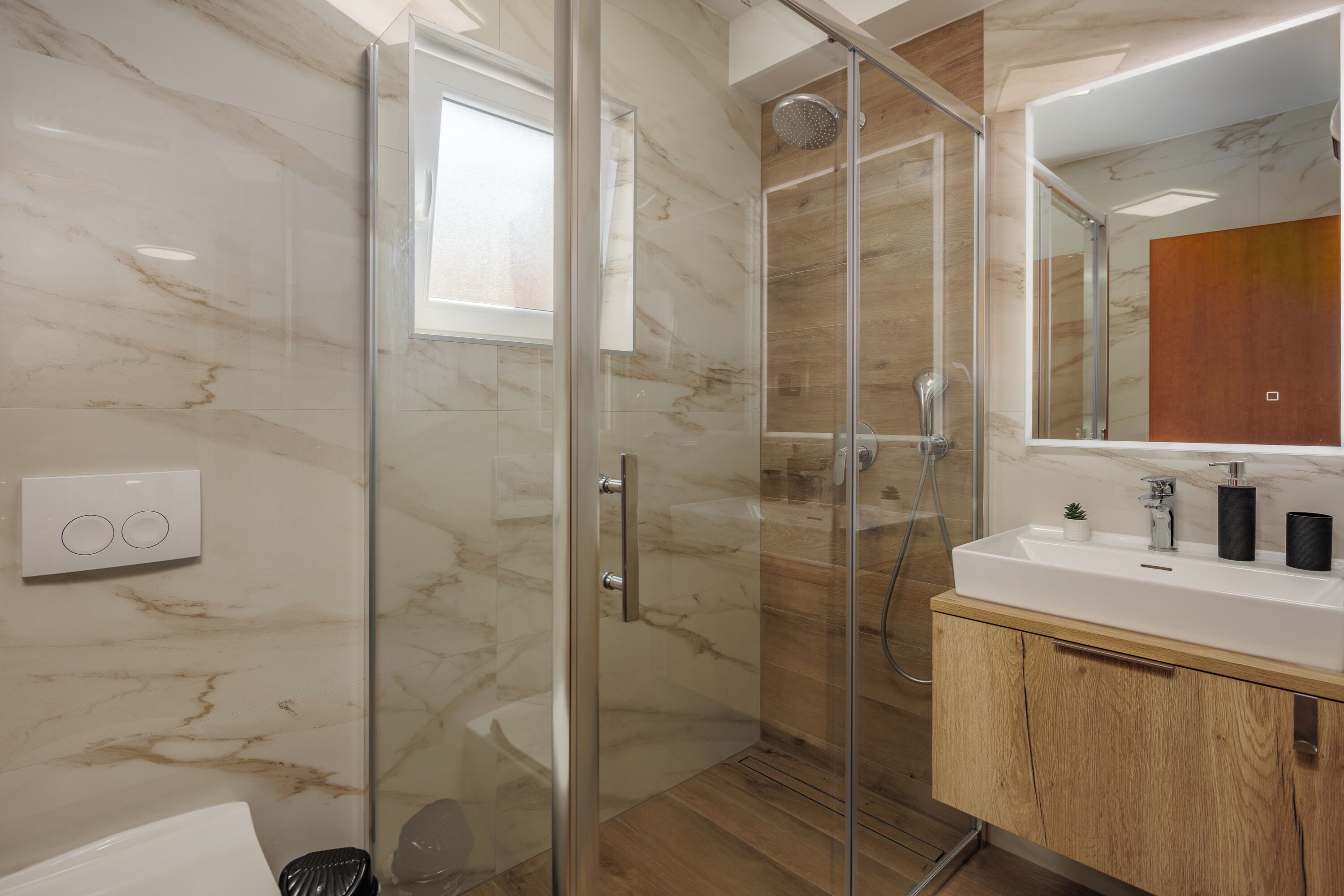 Family House, Multiple Bedrooms, 2 Bathrooms (Pool House Beba Tribalj Lake) | Bathroom | Shower, hair dryer, towels, soap