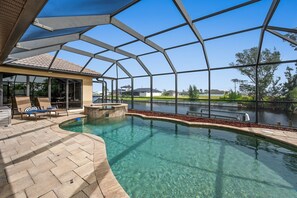 A heated pool