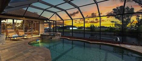 A heated pool
