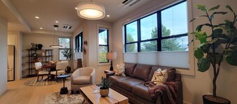 Luxury condo with king bedroom, two bathrooms, full kitchen.