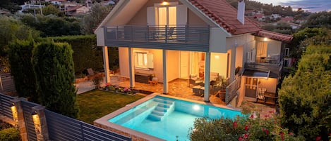 A heated pool