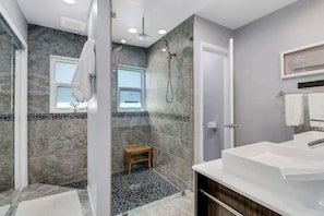 Shower, hair dryer