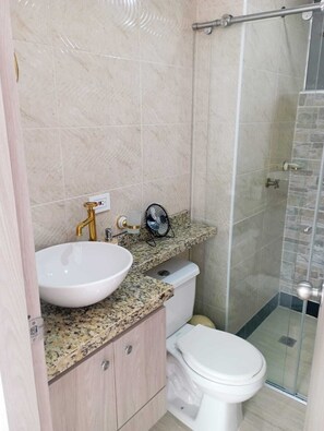Towels, soap, toilet paper