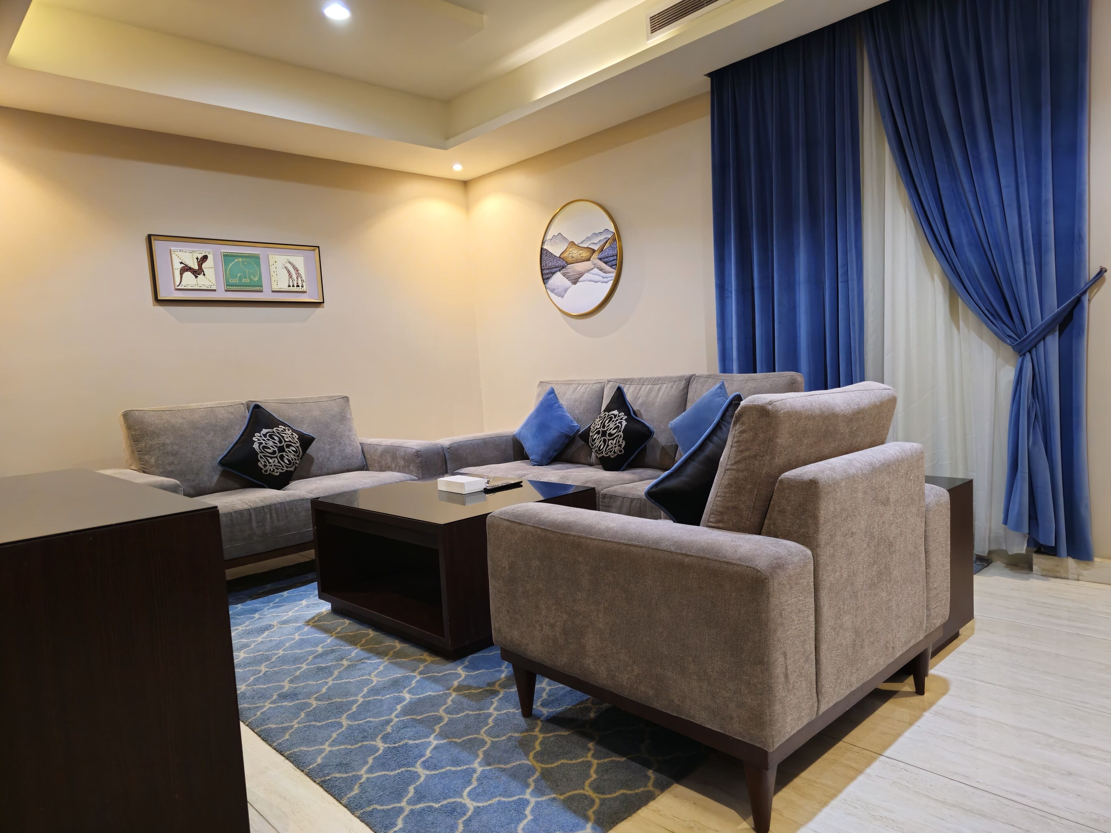 family suite | living area | 55-inch smart tv with satellite channels