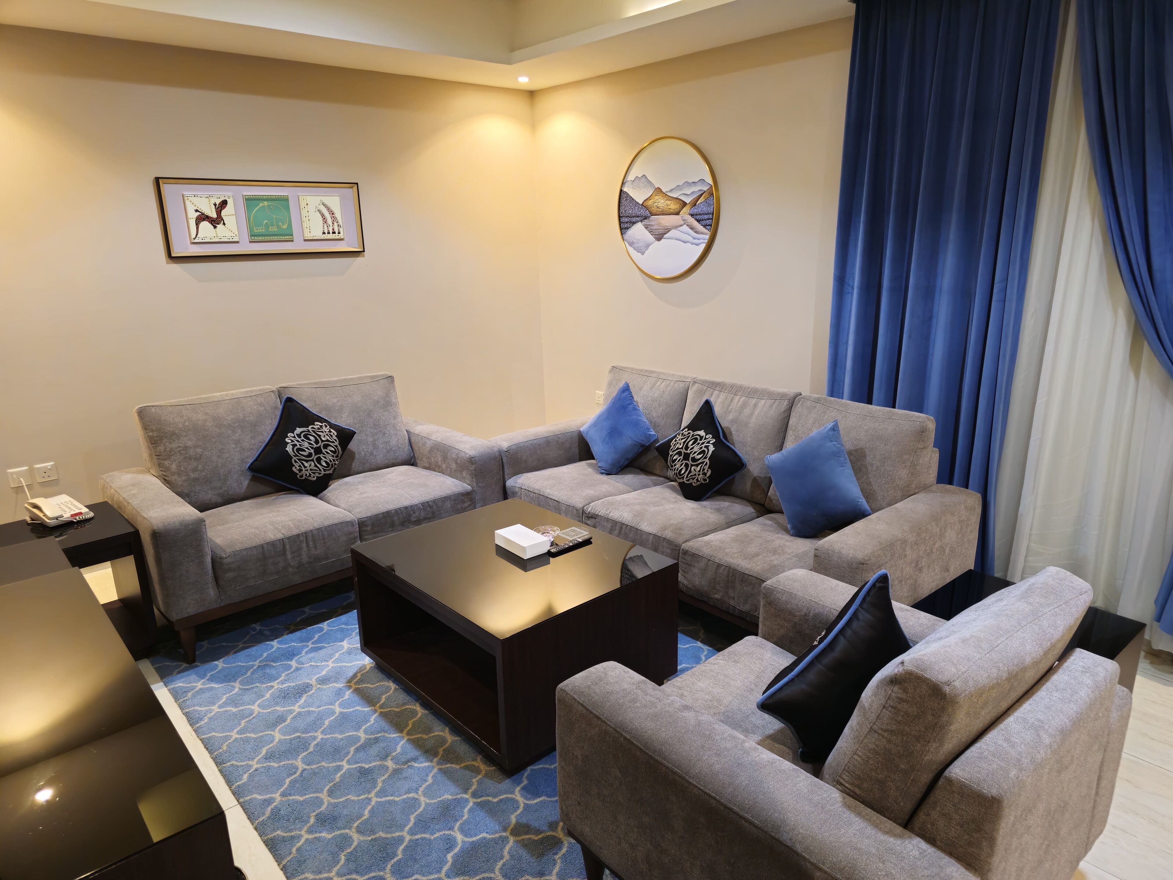 family suite | living area | 55-inch smart tv with satellite channels