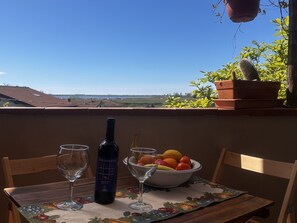 Outdoor dining - Appartamento Raffaello in riva al lago con giardino e piscina  (Massaciuccoli)