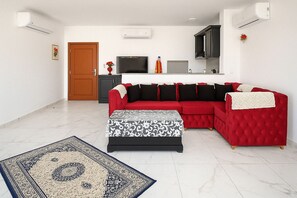 Nhà gỗ, 2 phòng ngủ, phù hợp cho người khuyết tật, hút thuốc | Phòng khách