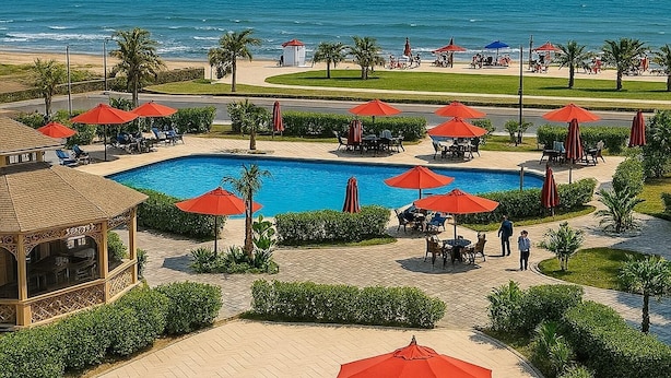 Pool - Bright and Airy Chalet Near the Beach (Al-Manasrah)