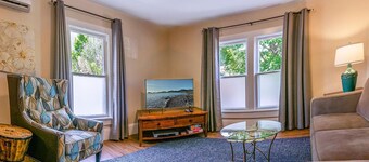 Spacious 2 bedroom historic home with two king beds and kitchenette.