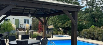 3 units of 5 bedrooms, 4 bathrooms, murphy bed, sofa sleeper, pool & hot tub.