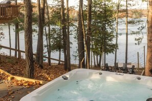 Terrace/patio - TC Lake House w/Hot Tub, Pontoon, & Game Room! (Traverse City)